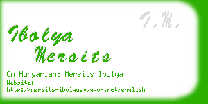 ibolya mersits business card